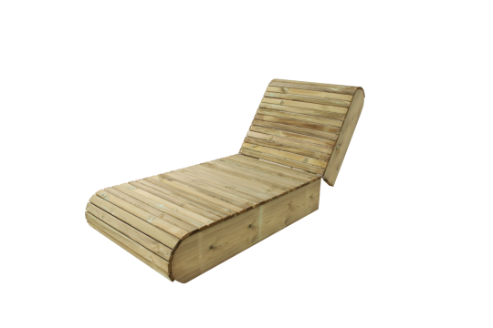 chaise longue inclinable pin du nord Sun Tootan